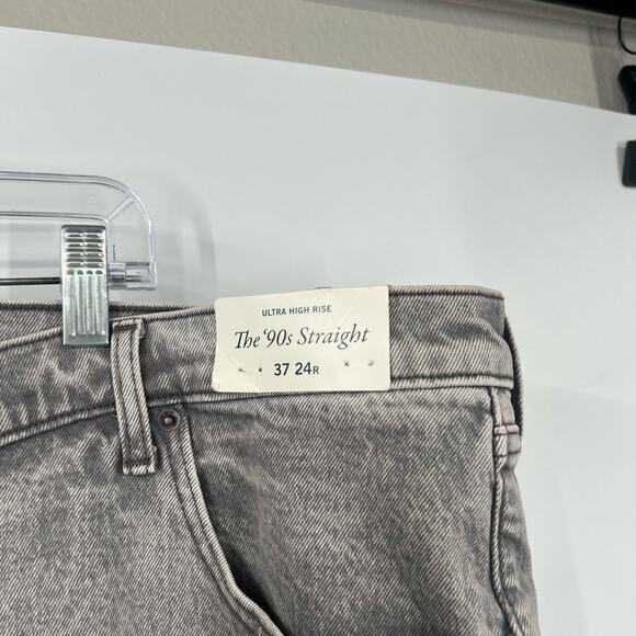 Abercrombie & Fitch The ‘90s Straight Jeans Ultra High Rise Gray NEW - Picture 4 of 8